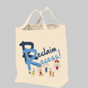 Reclaim Recess Grocery Tote Bag - blue