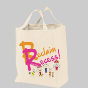 Reclaim Recess Grocery Tote Bag - pink