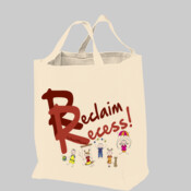 Reclaim Recess Grocery Tote Bag - red
