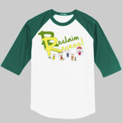 Reclaim Recess (green) men's raglan sleeve t-shirt (color options)