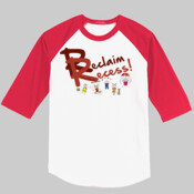 Reclaim Recess (red) men's raglan sleeve t-shirt (color options)