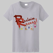 Reclaim Recess (red) ladies t-shirt (color options)