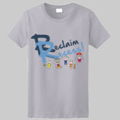 Reclaim Recess (blue) ladies t-shirt (color options)
